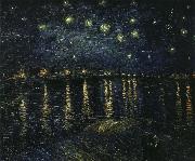 Vincent Van Gogh stjarnklar natt over rhone painting